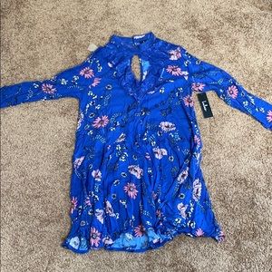 floral blue dress